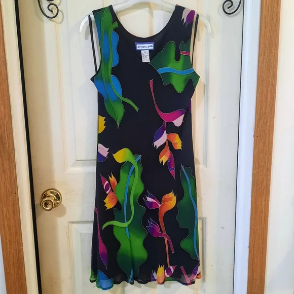 Simply Silk Floral Dress Size S - Picture 1 of 6